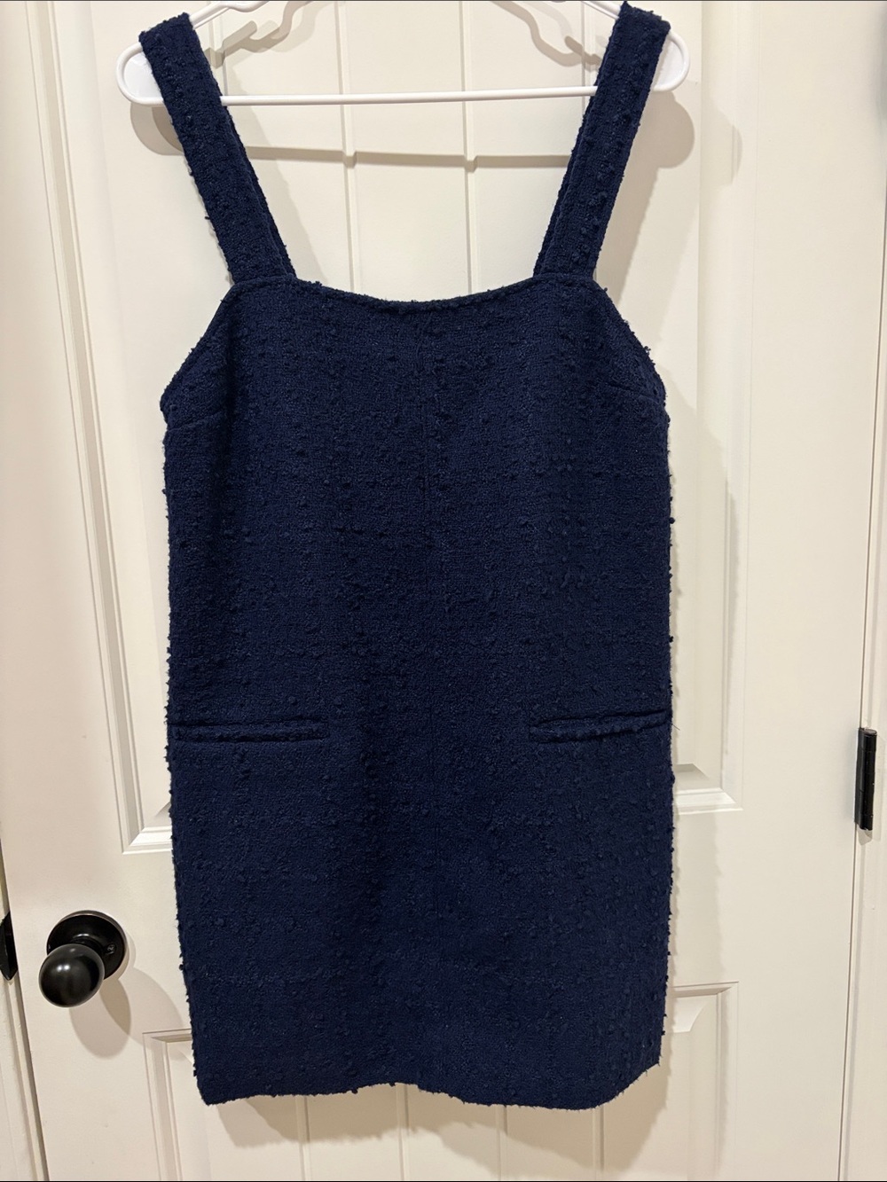 Abercrombie & Fitch Navy Textured Mini Dress with Wide Straps